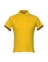 K-way Vincent Contrast Polo In Yellow