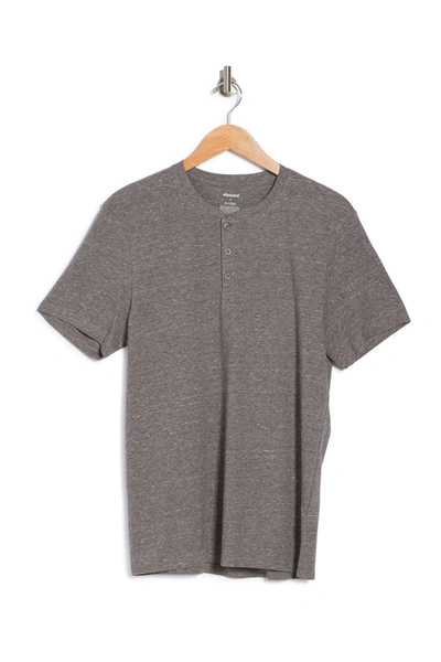Abound Short Sleeve Heathered Henley T-shirt In Grey Heather