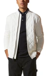 Good Man Brand Mayhair Quilted Bomber Jacket In Natural