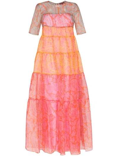 staud hyacinth organza dress Staud Women's Mini Hyacinth Babydoll Dress - Cherry Blossom Ivory Toile