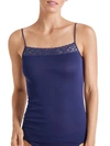 Hanro Moments Lace-trimmed Camisole In Nightshade