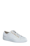 Paul Green Hadley Platform Sneaker In White Gold Leather