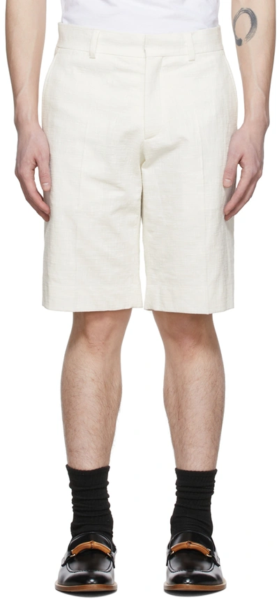 Casablanca White Cotton Bermuda Shorts