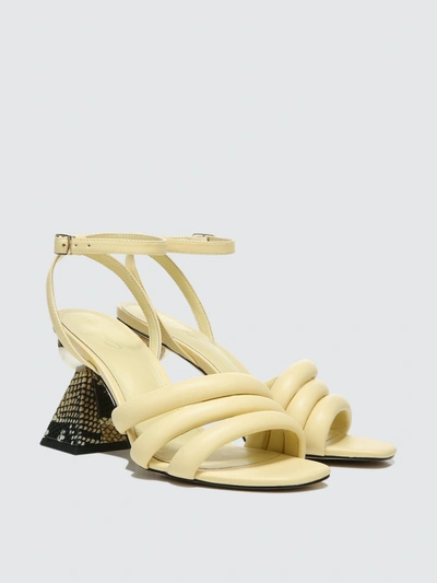 Circus By Sam Edelman Women's Bobbie Architectural-heel Dress Sandals Women's Shoes In Light Yellow