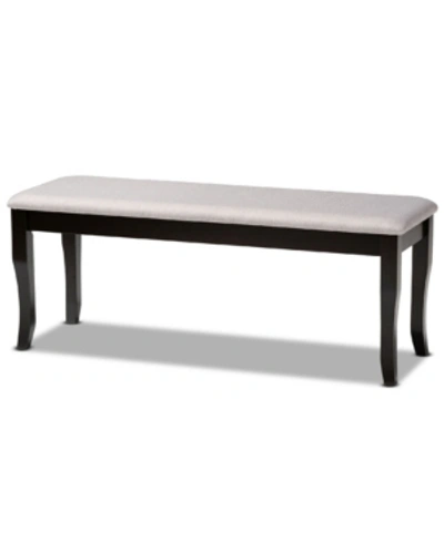Baxton Studio Cornelie Modern And Contemporary Transitional Fabric Upholstered Dining Bench In Dark Brown