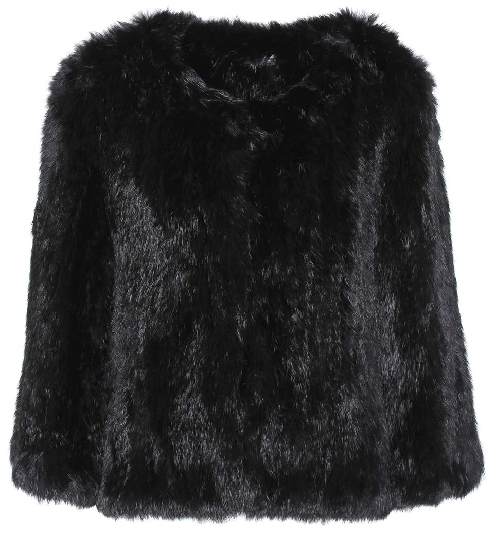 Yves Salomon Fur Jacket In Black | ModeSens