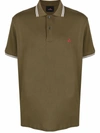 Peuterey Logo Embroidery Polo Shirt In Brown In Green
