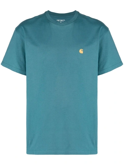 Carhartt Chest-pocket Cotton T-shirt In Blue