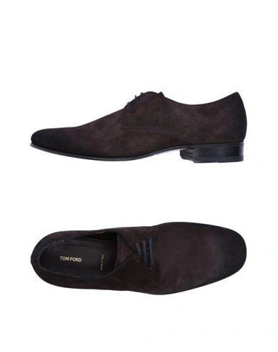 Tom Ford Lace-up Shoes In Dark Brown