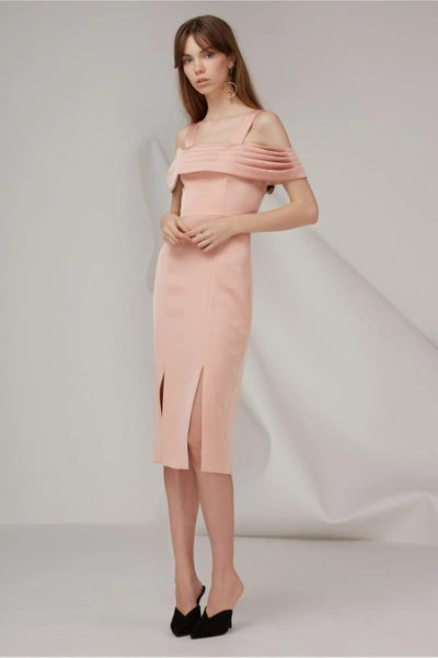 Keepsake Too Late Midi Dress In Blush