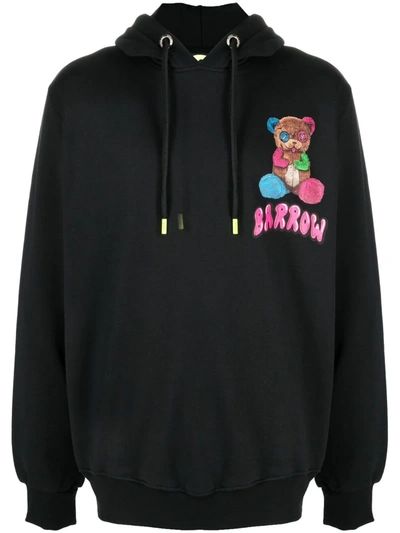 Barrow Graphic-print Cotton Hoodie In Black