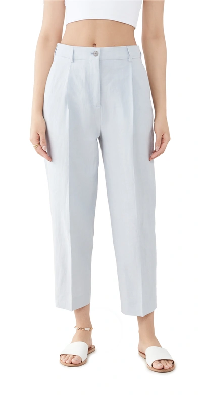 Acne Studios High-rise Cotton-canvas Bootcut Trousers In Ivory