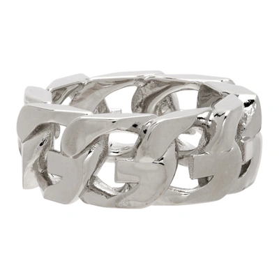 Givenchy Silver G Chain Ring