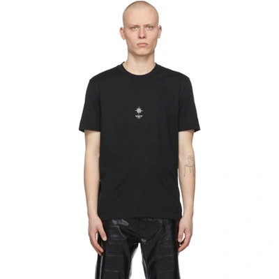 Givenchy Mens Black Tattoo Cross Graphic-print Cotton-jersey T-shirt S