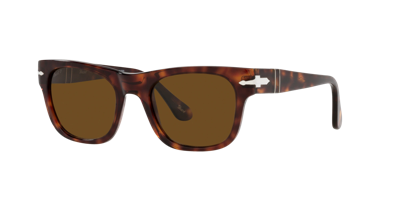 Persol Po3269s 24/57 Rectangle Polarized Sunglasses In Brown