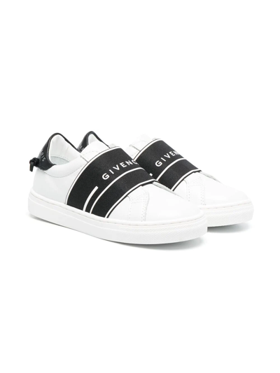 Givenchy Kid Urban Street White Sneakers With Black Band