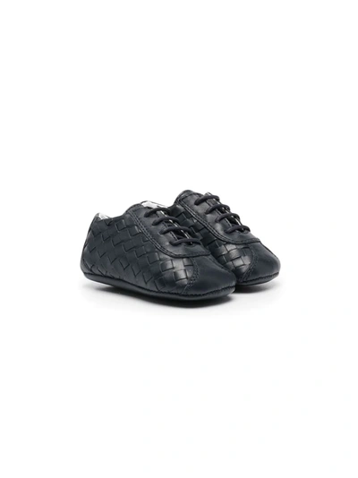 Gallucci Babies' Woven-leather Trainers In Blue