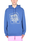 Opening Ceremony Warped Logo Hoodie Ymbb007s21fle0024717 In Azure