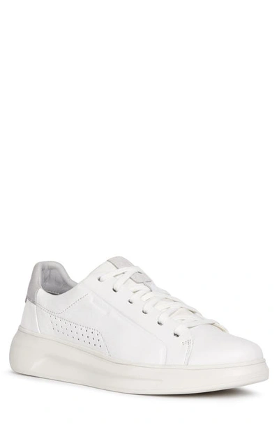 Geox Men's Maestrale Low Top Sneakers In White/ Grey