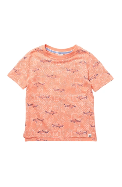 Sovereign Code Boys' Conway Mini Sharks Print Tee - Little Kid In Megaloon/ Pink