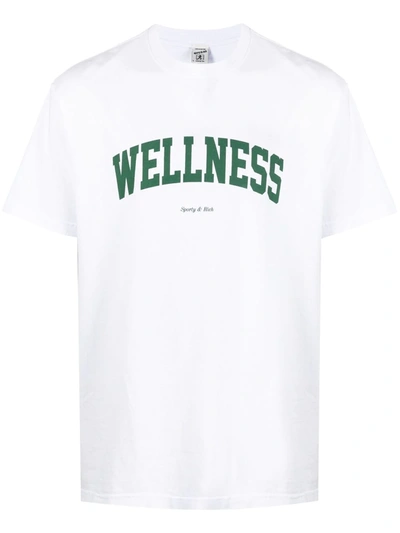 Sporty And Rich Wellness Ivy Print T-shirt In White