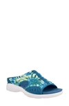 Easy Spirit Women's Traciee Flat Sandals Women's Shoes In Blue Multi/ Seaport