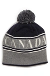 Canada Goose Pom Merino Wool Blend Beanie In Black