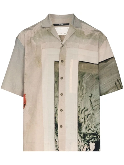 Song For The Mute Abstract-print Short-sleeve Shirt In Grey