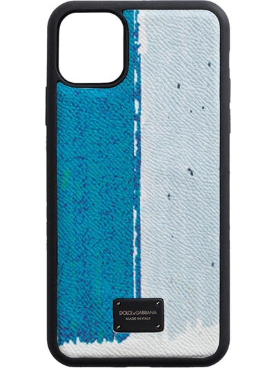 Dolce & Gabbana Snakeskin-effect Iphone 11 Pro Max Case In Blue