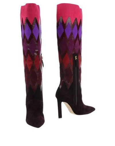 Brian Atwood Boots In Deep Purple