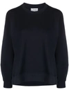 Ganni Dropped-shoulder Recycled-cotton And Recycled-polyester Blend Sweatshirt In Blue