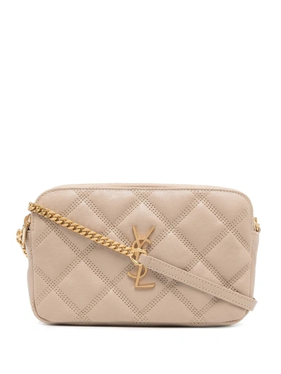 Saint Laurent Zip Quilted Leather Shoulder Bag