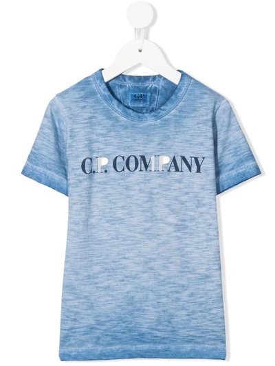 C.p. Company Teen Logo-print T-shirt In Blue