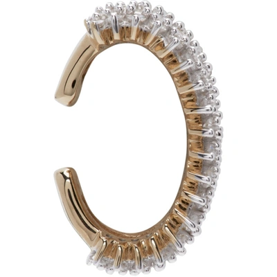 Adina Reyter Gold Diamond Full Stack Baguette Ear Cuff In Gold/diamond