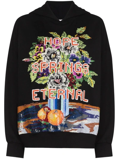 Ashish Hope Springs Eternal Sequinned Hooded Sweatshirt In Schwarz