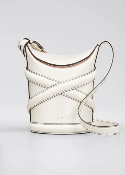 Alexander Mcqueen The Small Curve Bucket Bag In White