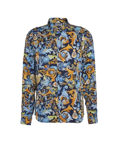 Versace Men's Blue Other Materials Shirt