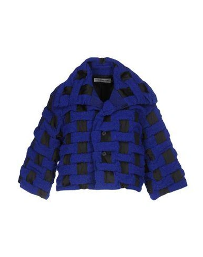 Issey Miyake Coat In Blue