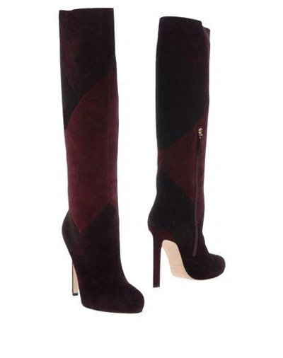 Brian Atwood Boots In Deep Purple