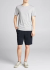 Vince Men's French Terry Drawstring Shorts In Washed Coastal
