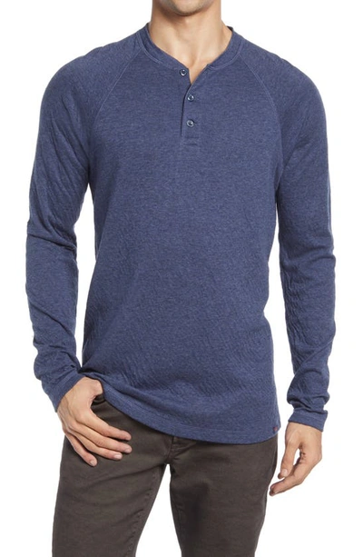 Faherty Cloud Henley In Baltic Navy Heather