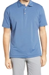 Peter Millar Jubilee Stripe Short Sleeve Stretch Jersey Polo In Navy