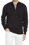 Peter Millar Men's Crown Soft Quarter-zip Sweater In Black