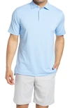 Peter Millar Jubilee Stripe Short Sleeve Stretch Jersey Polo In Riverbed/ White