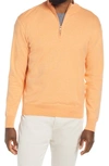 Peter Millar Men's Crown Soft Quarter-zip Sweater In Orange Nectar