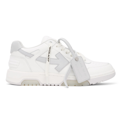 Off-white White & Grey Out Of Office Sneakers In White / Grey
