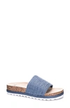 Dirty Laundry Espadrille Slide Sandal In Denim Blue