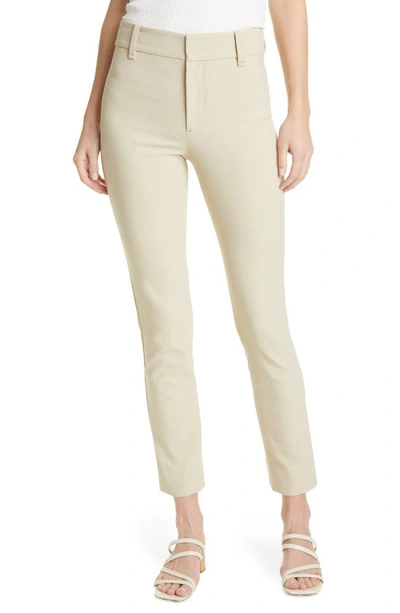 Vince High Waist Slim Pants In Clay