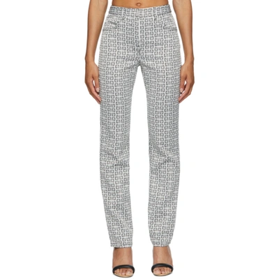 Givenchy Logo Jacquard Straight Cut Pants In Multicolore