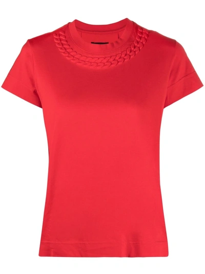 Givenchy Embossed Jersey T-shirt In Red